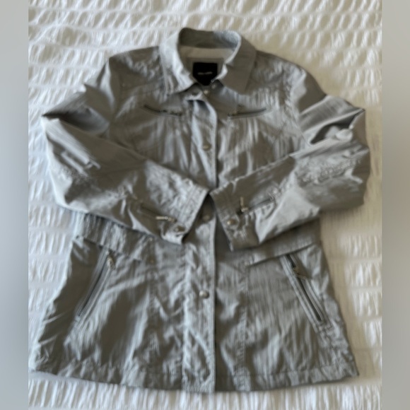 GERRY WEBER Grey Lightweight Zip Front Jacket Casual Neutral Travel Commute - Picture 15 of 16